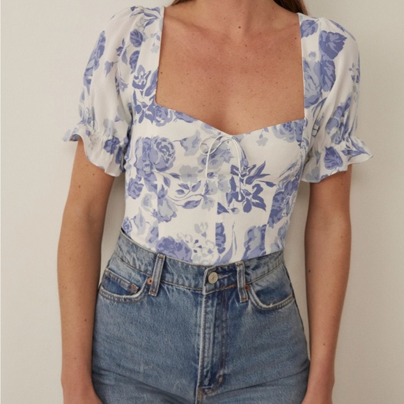 Reformation Tops - Reformation Delevan Top- Lucernce Print